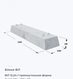 ФЛ 12.24-1 прямоугольная форма