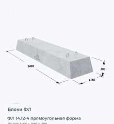 ФЛ 14.12-4 прямоугольная форма