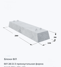 ФЛ 28.12-3 прямоугольная форма