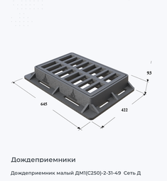 Дождеприемник малый ДМ1(С250)-2-31-49  Сеть Д