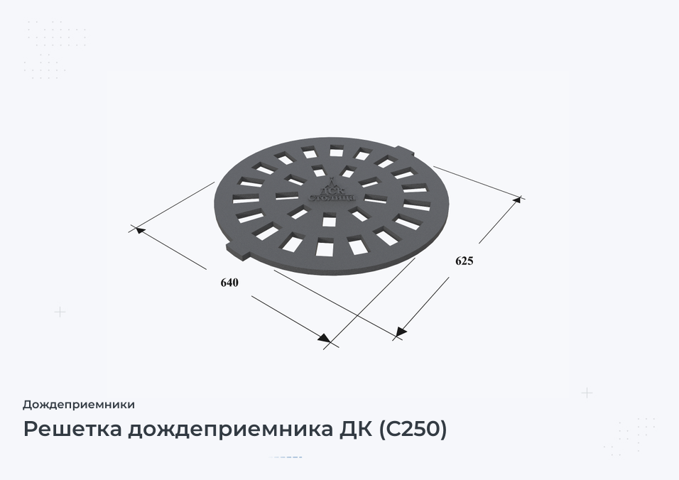 Решетка дождеприемника ДК (С250)