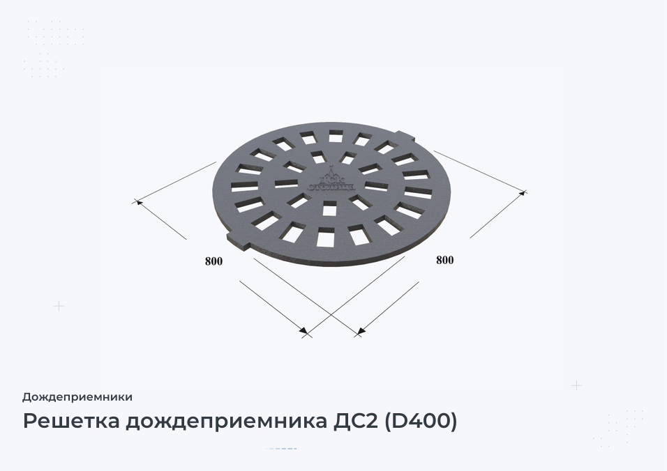 Решетка дождеприемника ДС2 (D400)