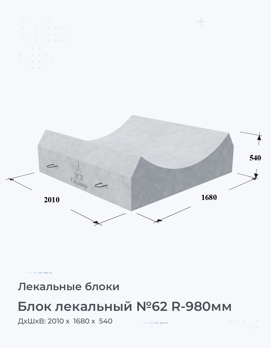 Блок лекальный №62 R-980мм