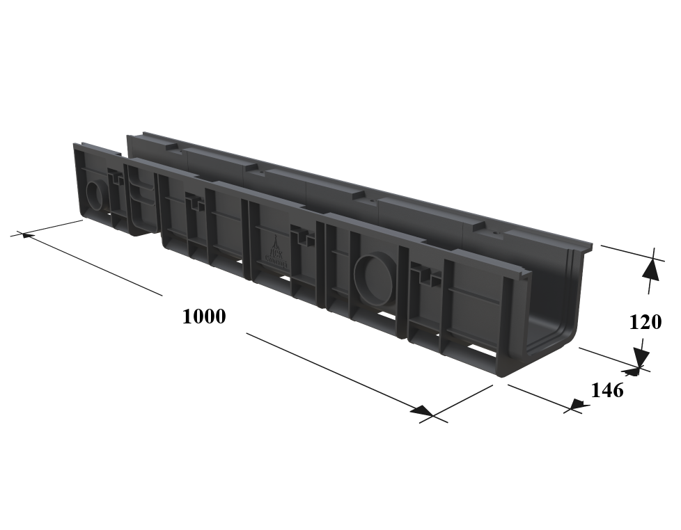 Лоток пластиковый SteeStart DN 100 H 120