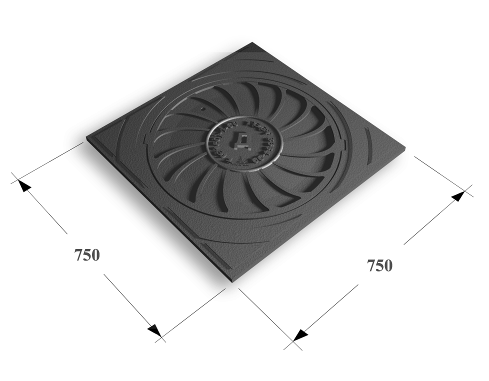 Люк квадратный тип Т (С150) - 8.1-60 (750*750) Арбат  Сеть Д
