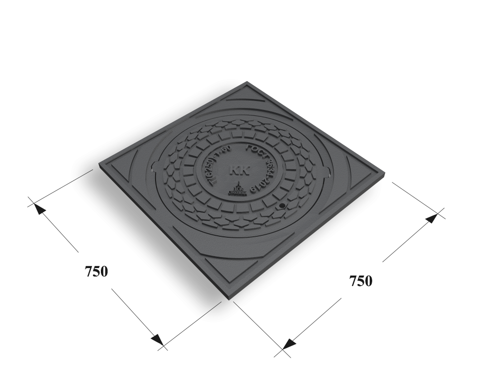 Люк квадратный тип ТМР (С250)-8.1-60 (750*750) Арбат  Сеть КК