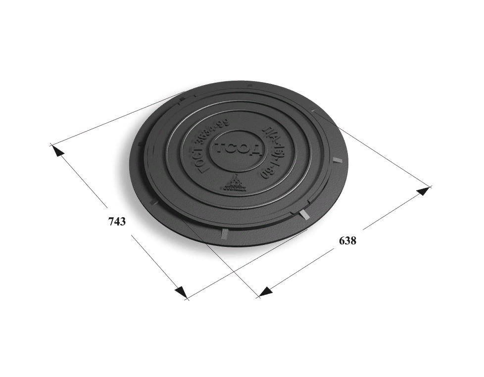 Люк канализационный тип Л(А15)-1-60   Сеть ТСОД H=50
