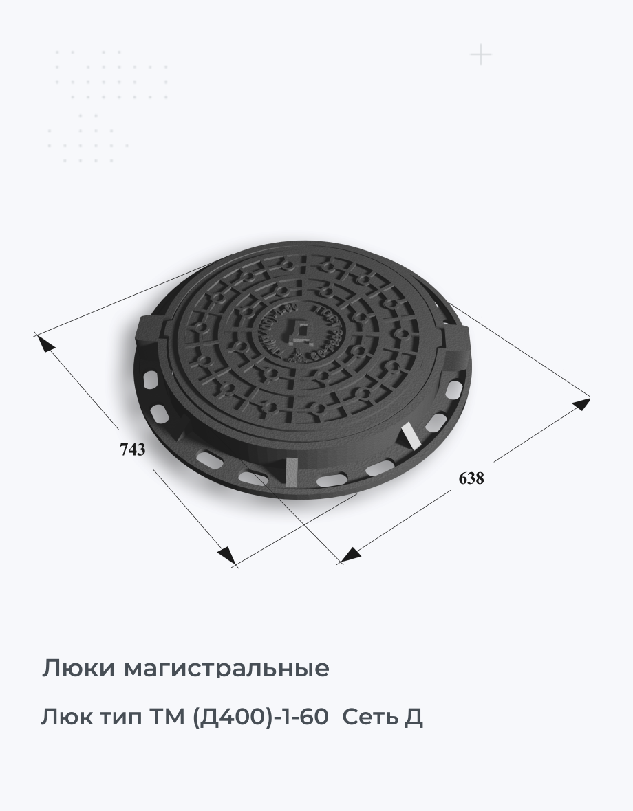 Люк тип ТМ (Д400)-1-60  Сеть Д