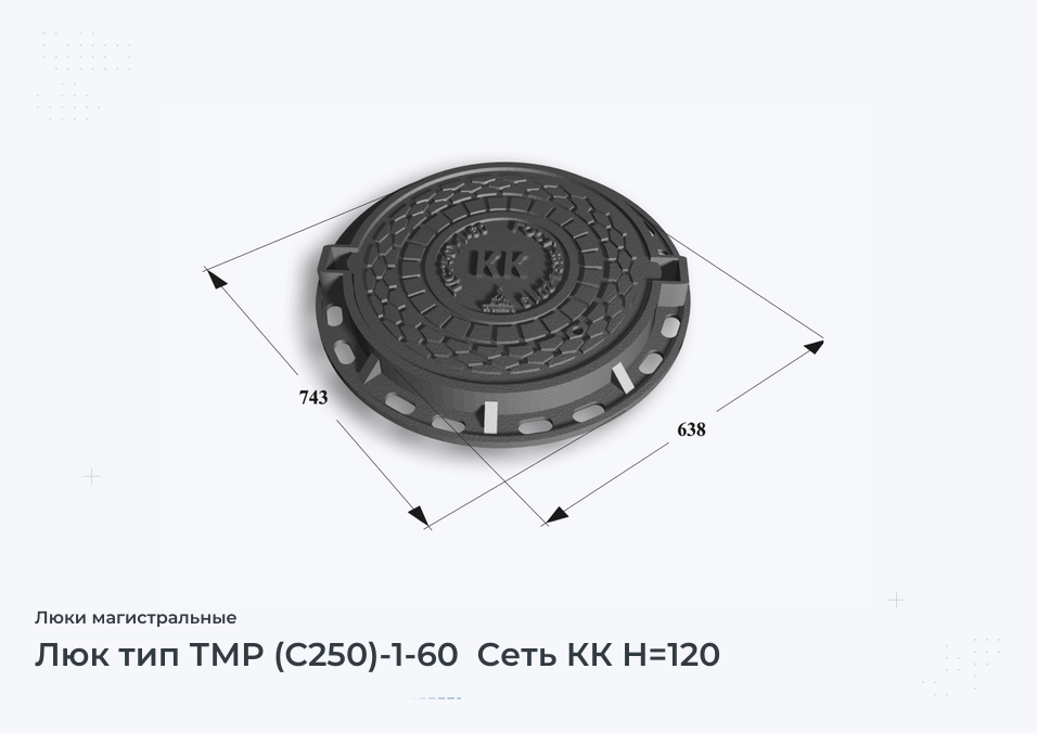 Люк тип ТМР (С250)-1-60  Сеть КК H=120