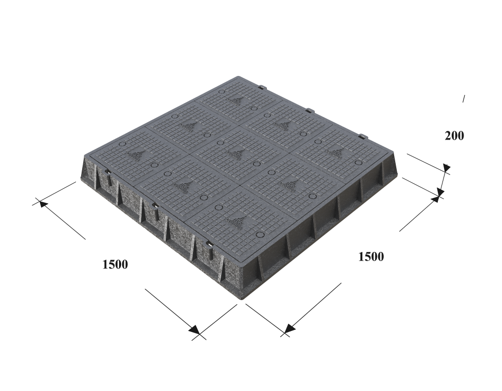 Люк ЛКЗ 9-ти секционный 1500х1500