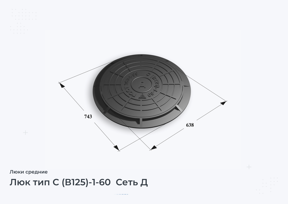 Люк тип С (В125)-1-60  Сеть Д