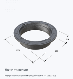 Корпус чугунный (тип ТМР) под УОП6 (тип ТМ С250.1-60)