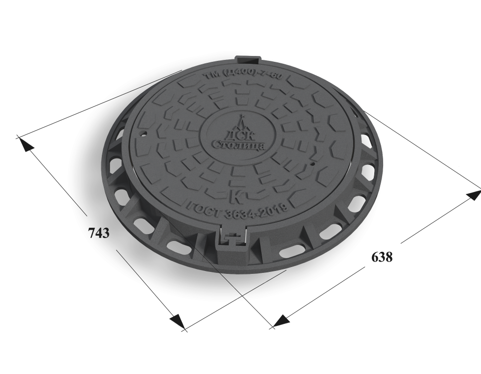 Люк ТМ (Д400)-7-60 (ОУЭ-600)  Сеть К