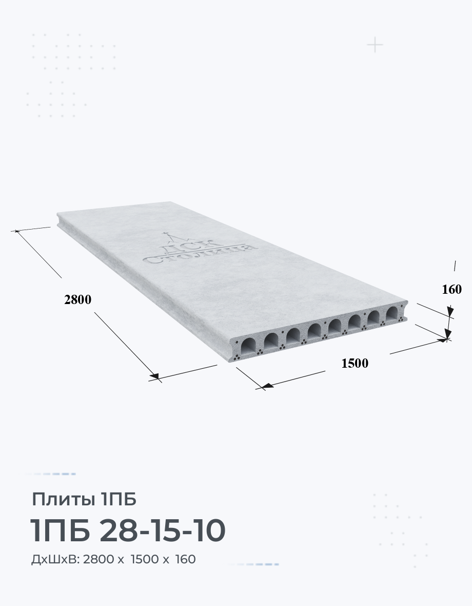1ПБ 28-15-10 Купить плиты перекрытия Цена размеры вес ГОСТ серия