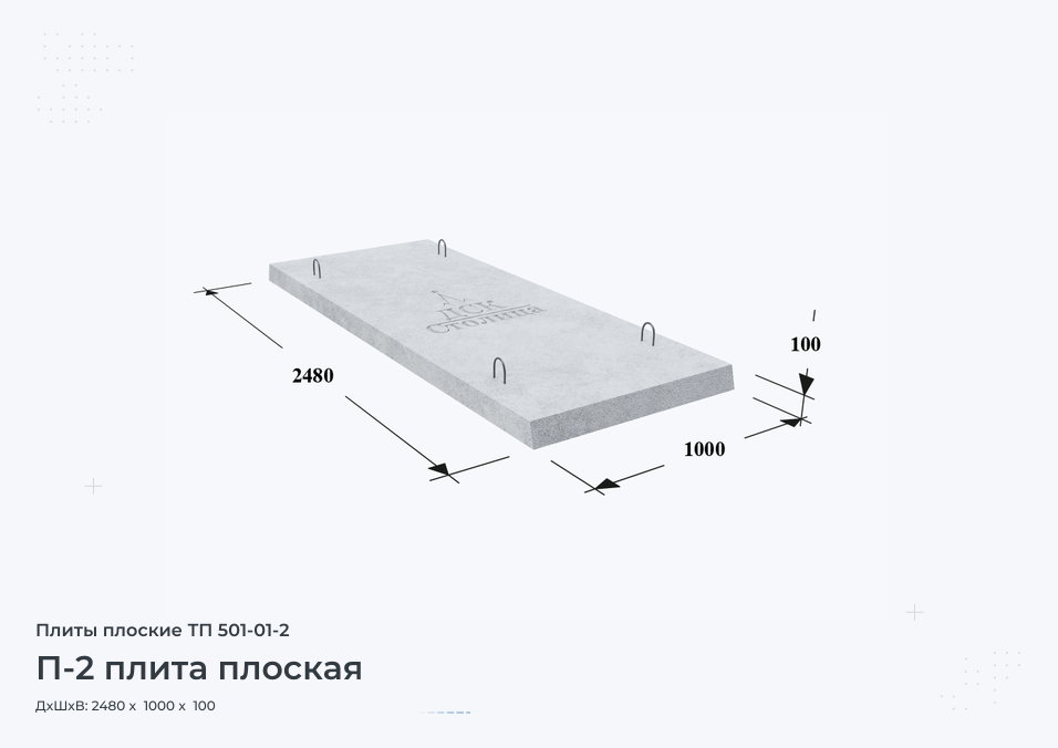 П-2 плита плоская