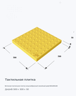 Бетонная тактильная плитка конусообразный линейный риф 500х500х50