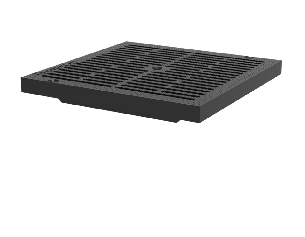 Решетка пластиковая SteeStart 300х300 А 15 черная
