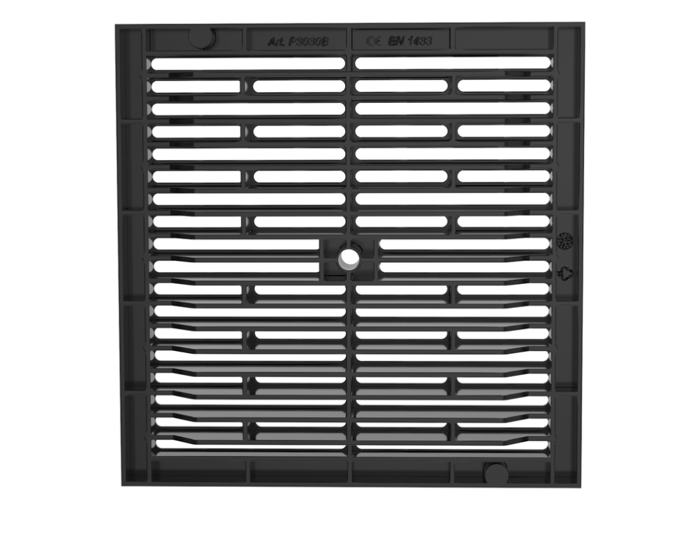 Решетка пластиковая SteeStart 300х300 А 15 черная