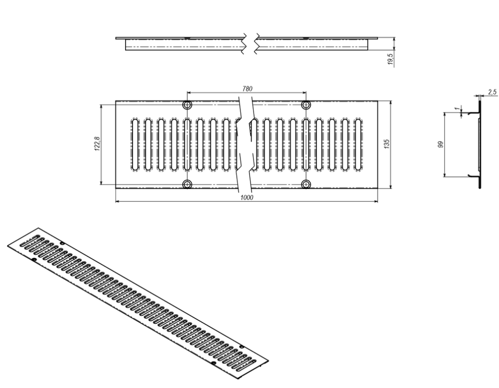 Решетка стальная штампованная SteeStart DN 100