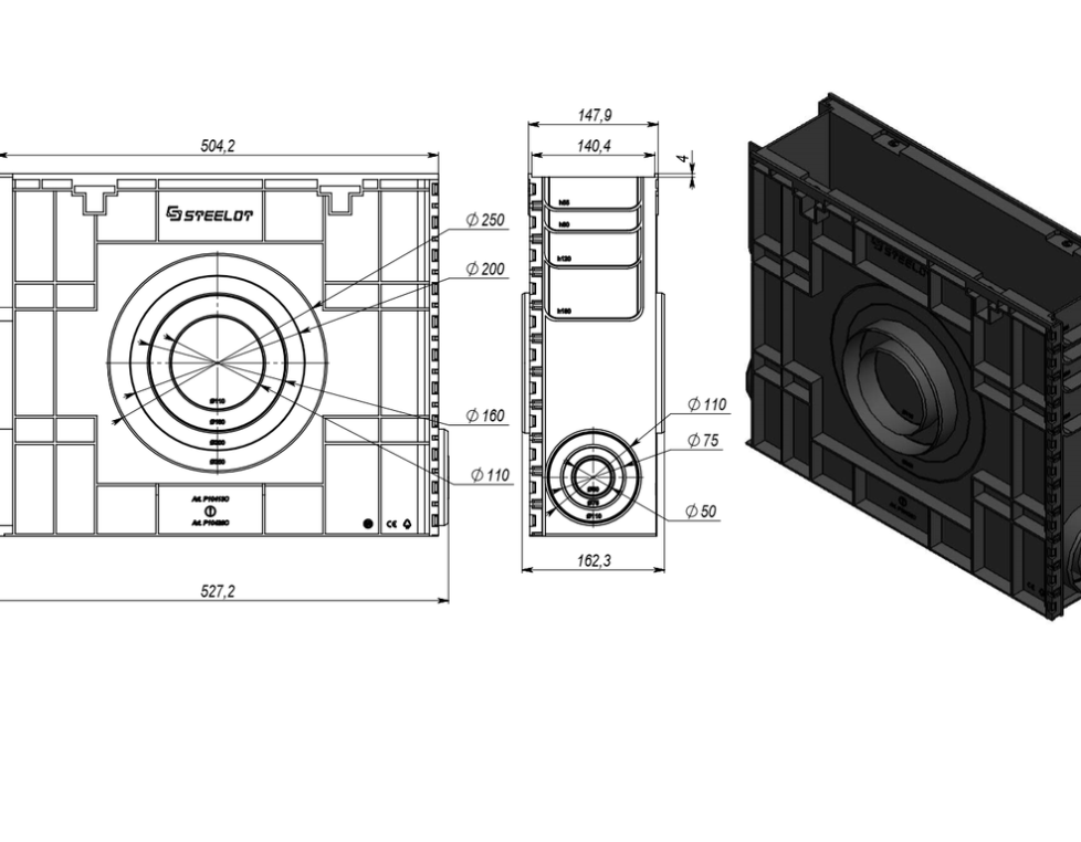 Пескоуловитель пластиковый SteeStart DN 100 H 413